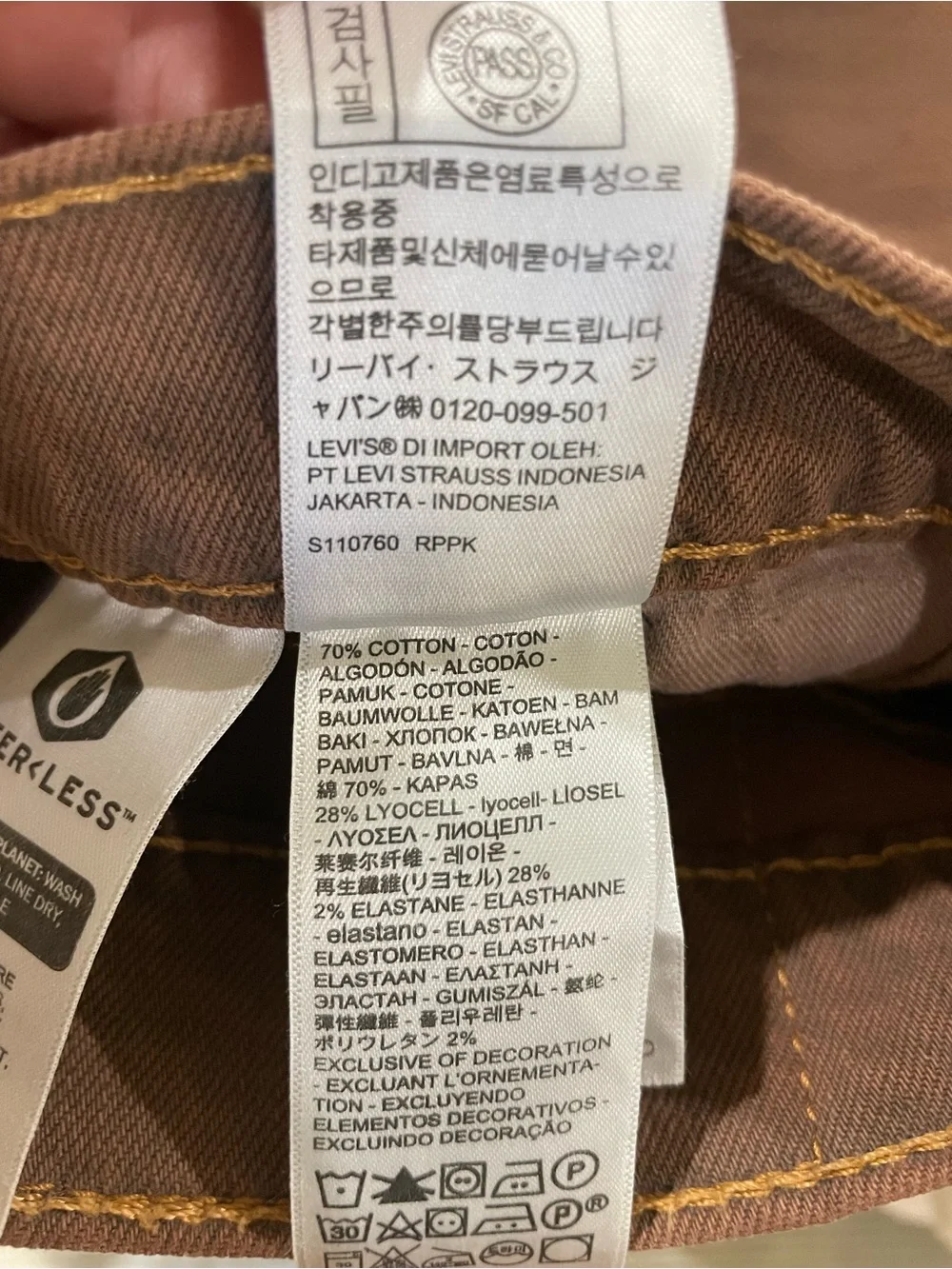 Levi's Brown Slim Taper Men’s Jeans 36 x 34